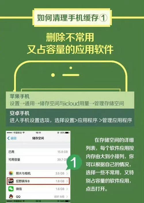 解决手机内存不足的终极清理方法（彻底清理手机内存，让你的手机焕然一新）