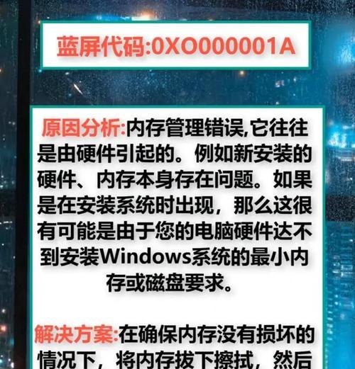 修复蓝屏的技巧（从诊断到修复，轻松应对电脑蓝屏）